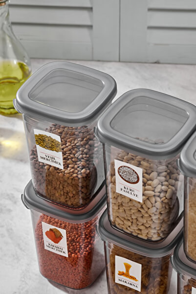 Poomy 6-Piece 1200 ml Label Gift Storage Container with Leakproof Lid - Seasoning Set