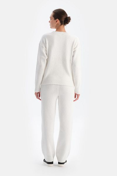 Dagi Weißes Fleece-Sweatshirt