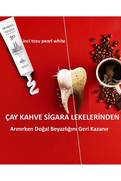 SWIDENT Pearl White 100ml - Dual Effect Brightening Whitening Toothpaste