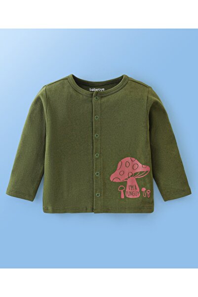 Babyoye مجموعة سترات مخططة بأكمام كاملة من القطن بنسبة 100% مع لمسة نهائية صديقة للبيئة من جيفا - أبيض وأصفر وأخضر