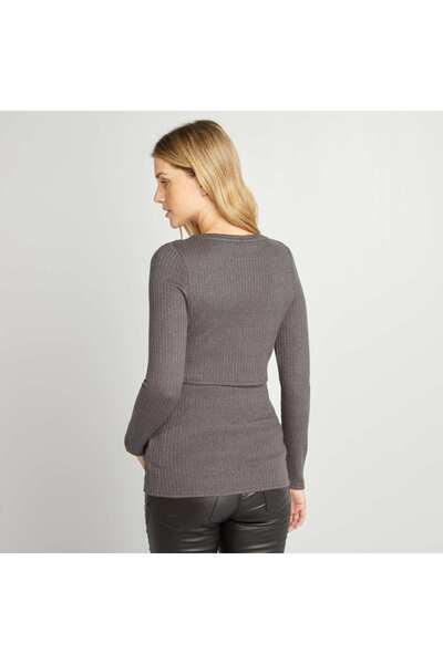 KIABI Ribbed nursing T-shirt GREY