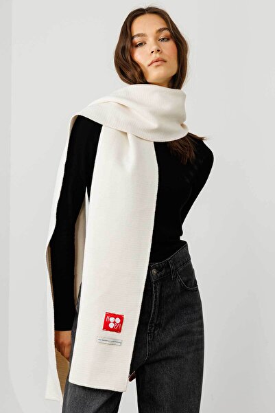 Hooopstore Solid Color Cream Scarf