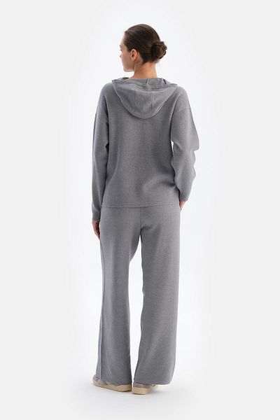 Dagi Grau melierte Hose mit weichem Griff