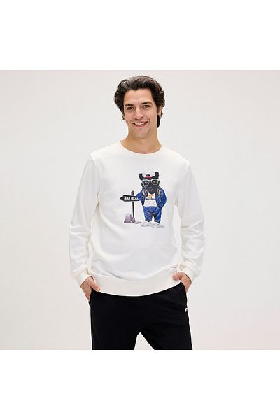 Bad Bear Erkek Sweatshirt Beyaz 24.02.12.020