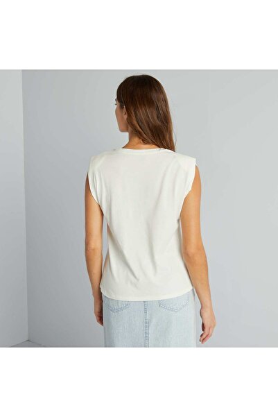 KIABI Sleeveless T-shirt WHITE