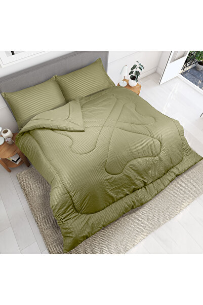 Hotel Linen Klub Stripe Comforter Set- Ultra Soft Brushed Microfiber Fabric, Soft Siliconized Fiber Filling