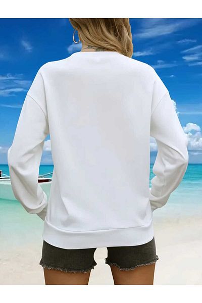 New Shine Γυναικείο White Hoodie Sweat - Ρούχα byclasman