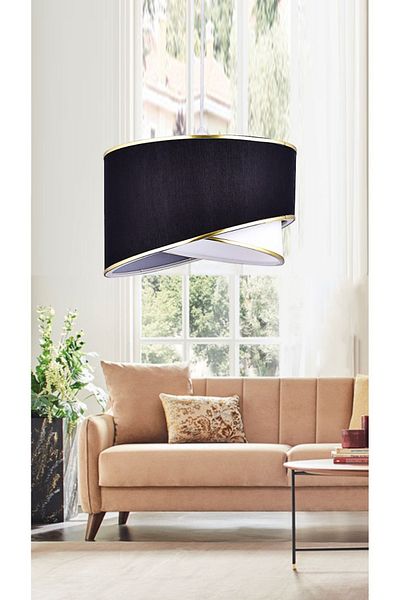 Emg DesiGn Ellipse 2 Tier Fabric Cake Chandelier Children's Room Bedroom Living Room Kitchen Hall