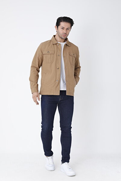 Cordial Ανδρικό εποχιακό παλτό με κουμπιά 4 τσέπες 100% βαμβακερό ύφασμα