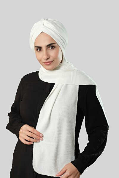 HÜRREM BONE Crem Iarnă Auto-Eșarfă Pluș Hijab Bonnet Jacquard Simplu 2329_40