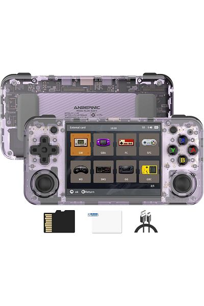 ANBERNIC RG35XX H Retro Portable Game Console, WiFi, Bluetooth 4.2, 3.5" IPS Screen, 64G TF Card, 5515 Games