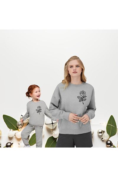 New Shine Φούτερ με στάμπα "Rose" για τη μητέρα και το παιδί