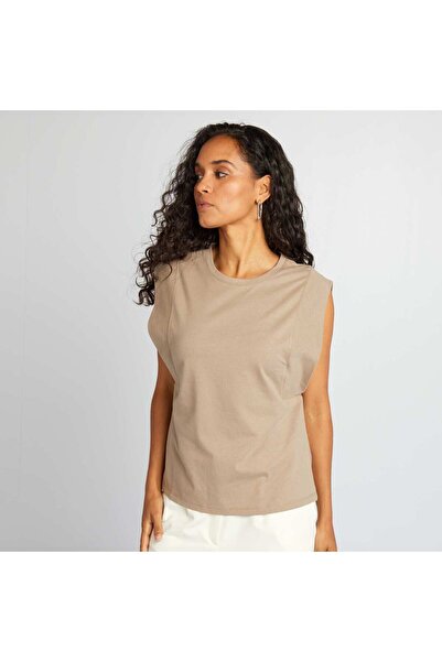 KIABI Sleeveless T-shirt BEIGE