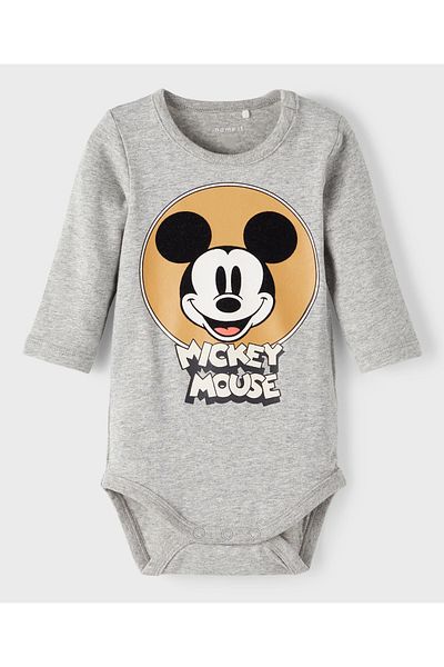 Name it Mickey Bodysuit -Grey Melange