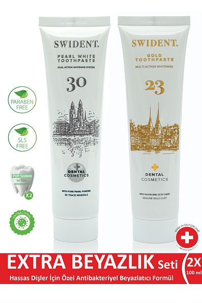 SWIDENT 2X Double White Whitening Toothpaste Antibacterial Toothpaste