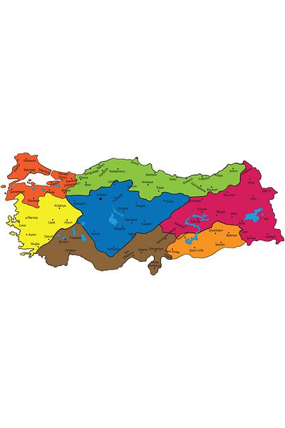 ZERO LAND خريطة إقليمية ملونة من الورق الثابت مقاس 56 سم × 100 سم ZNGZR