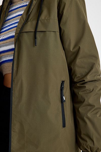 comstar Women's Lined Water Resistant Hooded Pocket Raincoat