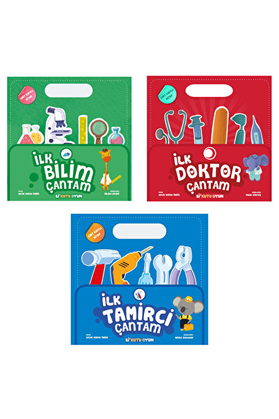 Bi Kutu Oyun İlk Doktor Çantam+Tamirci Çantam+Bilim Çantam (3kitap)