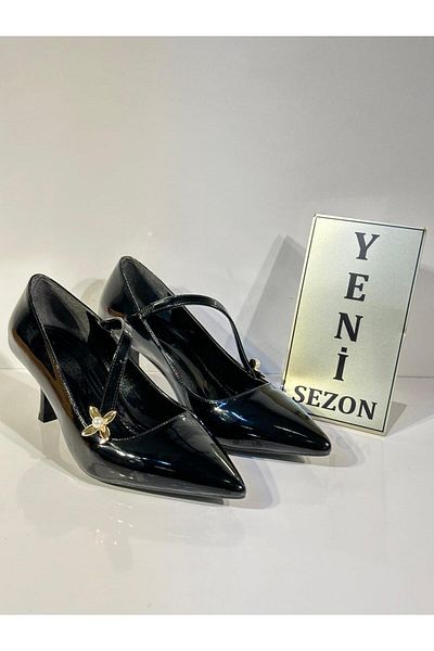 Park Moda Pm520 K201 Silk Fabric Buckle Detailed Champagne Heel Stylish Stiletto Shoes