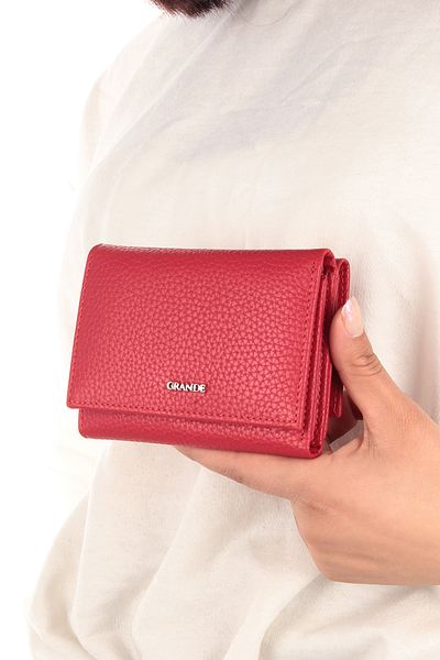 Grande 2632 Model Genuine Leather Red Women's Wallet