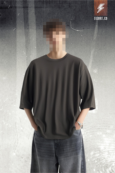 Oversize Tişört Kalın Siyah - tisort.co