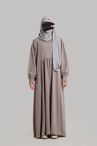 Emare Gray Gather Detailed Ferace Size 1