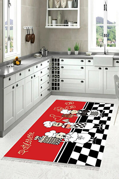 MUBO Kaymaz Tabanlı Yıkanabilir Antibakteriyel Dijital Baskı Mutfak Halısı Yo...