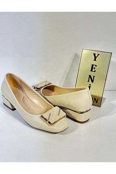 Park Moda Pm350 K4846 Short Stylish Heeled Shoes with Forehead Heel Buckle