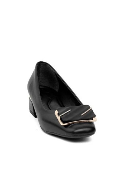 Park Moda Pm350 K4846 Short Stylish Heeled Shoes with Forehead Heel Buckle