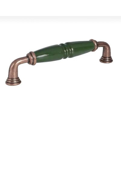 Porcellana Perla (16 سم) - غطاء بورسلين مقبض معدني مقبض درج خزانة أثاث مقبض مطبخ Kulb -inci160mm-stk3069