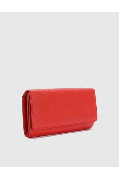 İLVİ Jomsom Genuine Floater Leather Women's Red Wallet