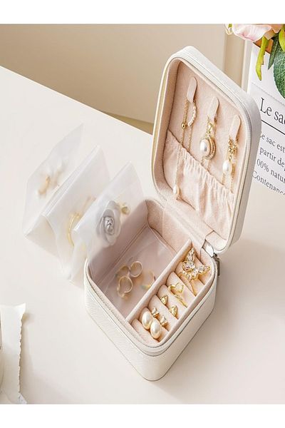 gaman Portable Mini Organizer for Travel, Jewelry, Necklace, Ring, Earring Box, Jewelry Organizer
