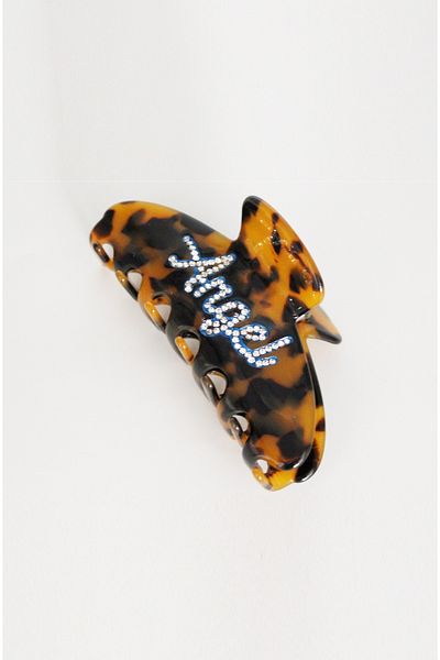 Roberta Lorenz Leopard Patterned'Angel' Acetate Latch Buckle / 10 cm