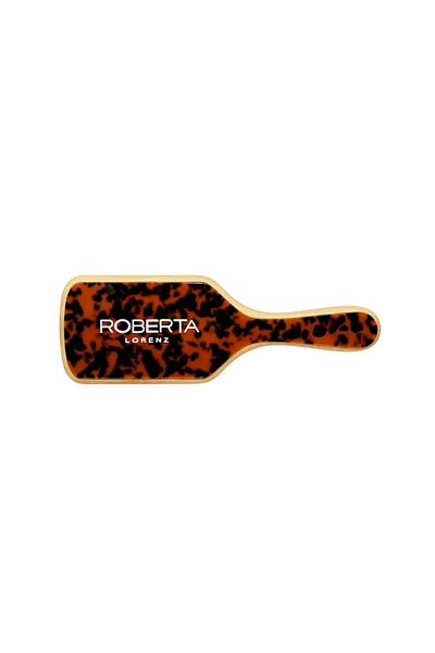 Roberta Lorenz Leopard Patterned Bamboo Toothed Acetate Comb