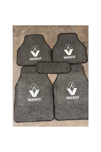 KARA AUTO Renault Toros Renault Logolu Koyu Gri Halı Paspas Çift Katlı