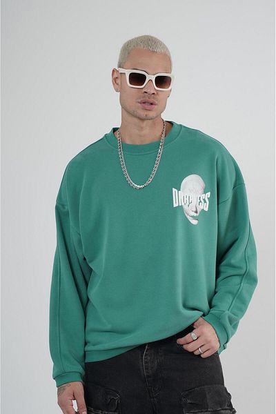 Butik Унисекс суитшърт с щампа и кръгло деколте TREND WE
