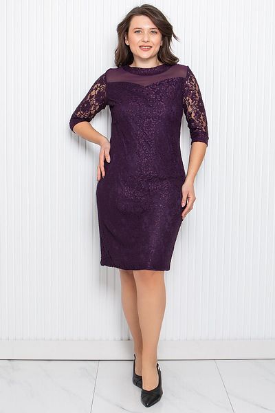 Modaviki Plum Lace Evening Dress - Mda3093