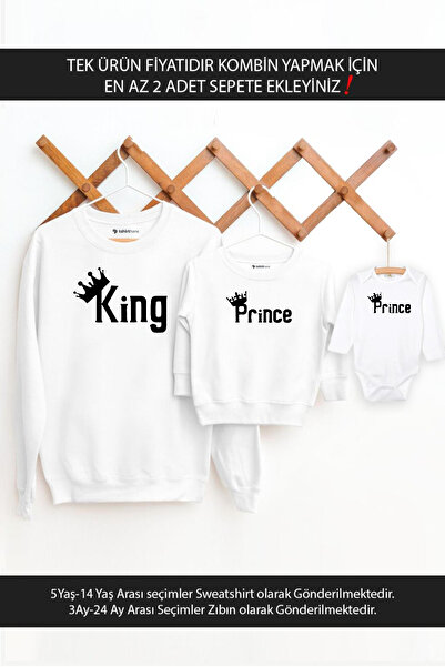 Tshirthane Baba Oğul King Prince(TEK ÜRÜN FİYATIDIR KOMBİN YAPMAK İÇİN EN AZ ...