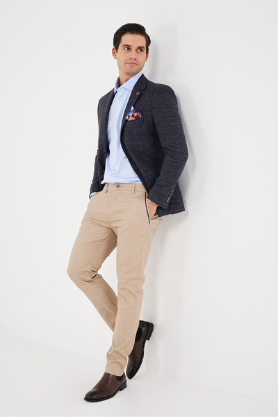 ACTUAL Blazer Slim Fit Blazer Tek Ceket 7173-CAMEL