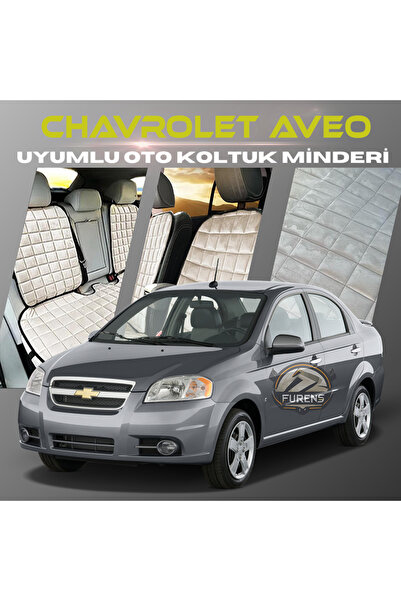 SHOOPLAA طقم وسائد مقعد السيارة شيفروليه أفيو باللون البيج مع جيوب ريش تايلان...