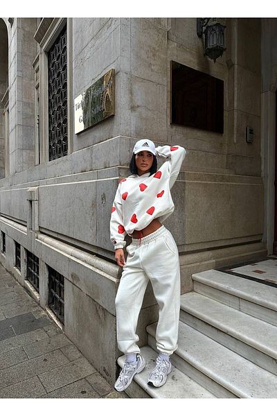 TAYT VEGAS Heart Printed Three Threads Suit