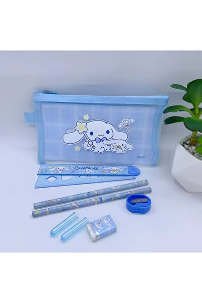 BSB GLOBAL Sanrio Kuromi My Melody Cinnamoroll Kırtasiye Seti 6 Parça Kırtasiye Seti - Kuromi Kurşun Kalem