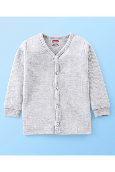 Babyhug Babyhug Full Sleeves Thermal Wear & Leggings Set - Light Grey