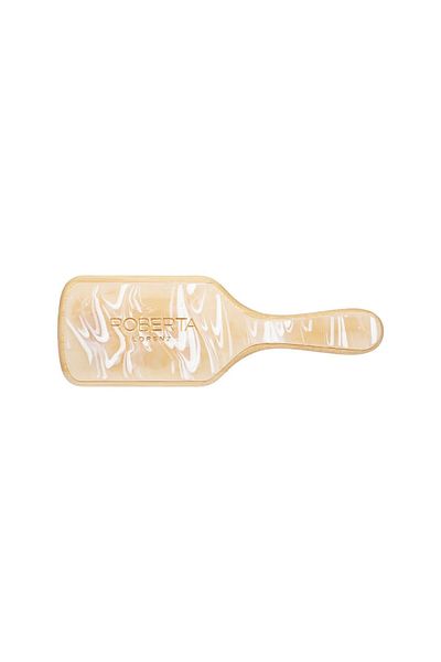 Roberta Lorenz Cream Colored Wave Patterned Bamboo Toothed Acetate Comb
