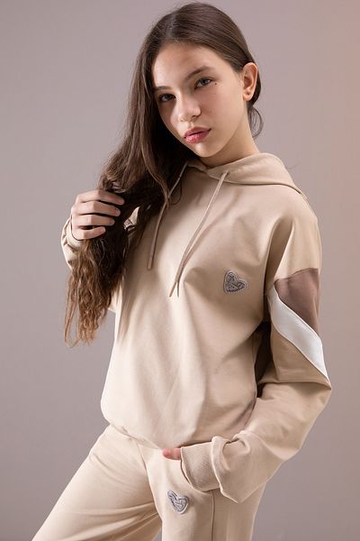 Cansın Mini Μπεζ Cargo Pocket Girl's Logo Διπλό Σετ 19868