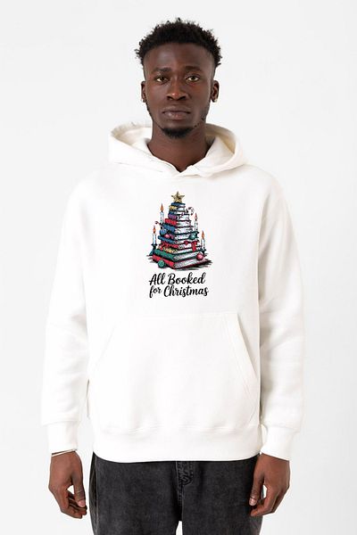 Tshirthane Όλα κρατημένα για τα Χριστούγεννα Λευκό ανδρικό φούτερ με κουκούλα 3 ip