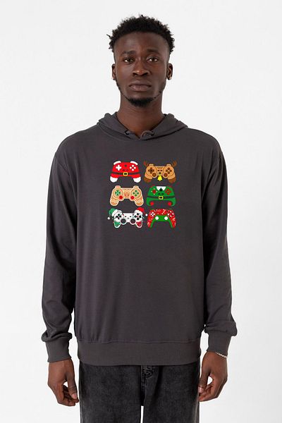 Tshirthane Ανδρικό καπνιστό χειριστήριο βιντεοπαιχνιδιών - 2ip Hoodie, Χριστουγεννιάτικο δώρο