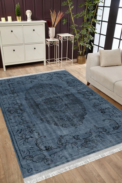 MUBO Pamuk Dokuma Taban Yıkanabilir Kaymaz Tabanlı Antibakteriyel Dijital Bas...