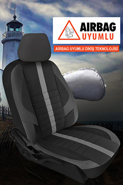 GM-DESIGN Sinop Series - Luxury Universal Car Seat Cover - Full Set of 5 Seats - Special Velur Fabric