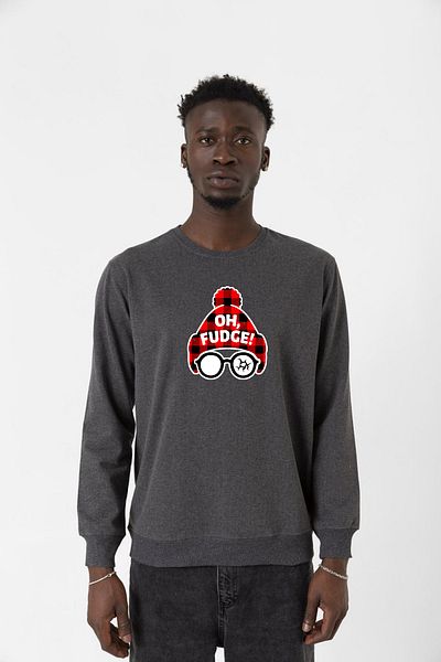 Tshirthane Φούτερ Oh Fudge Christmas Smoked Ανδρικό φούτερ 2 κορδονιών